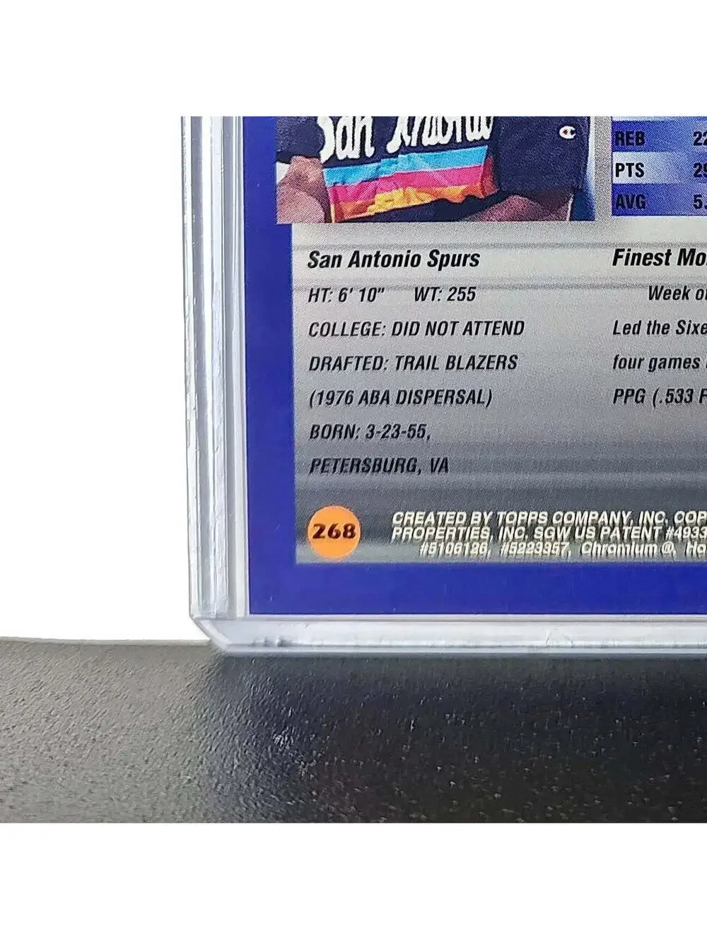 Moses Malone 1994-95 Topps Finest #268 Basketball Card